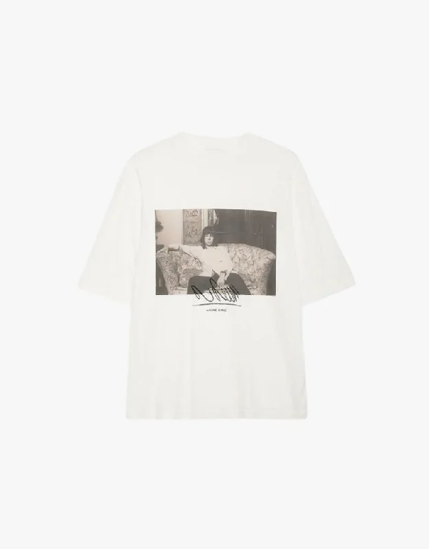 Anine Bing Avi Tee Mick Jagger in Ivory