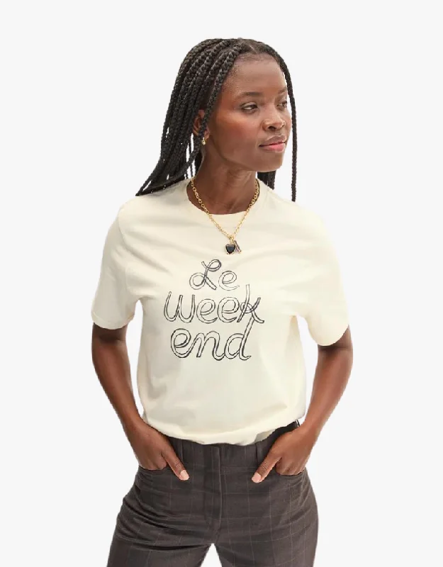 Clare V. Original Tee in Cream Le Weekend