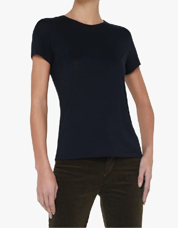 L'agence Ellie Cashmere Jersey Tee in Black