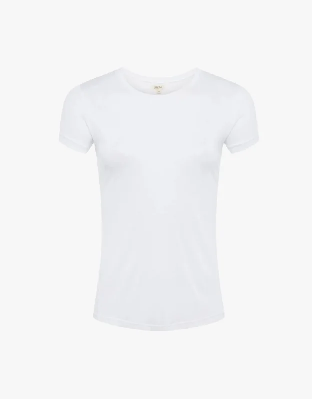 L'agence Ellie Cashmere Jersey Tee in White