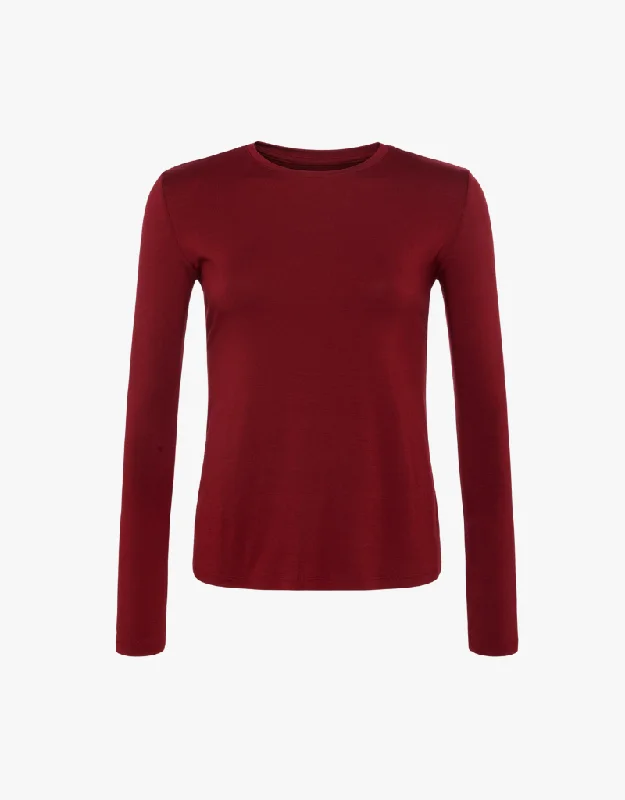 L'agence Tess Long Sleeve Tee in Syrah