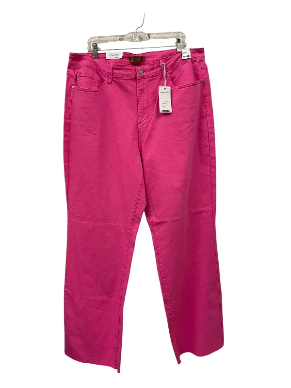 Jeans Skinny By Judy Blue In Pink, Size: 22