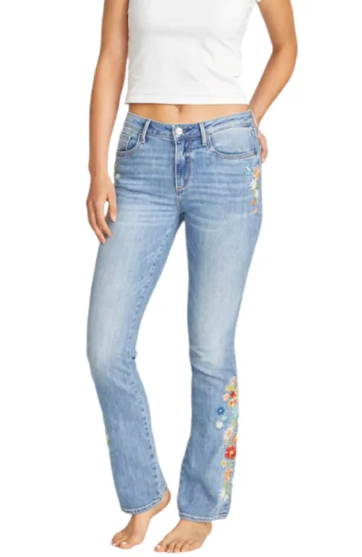 Kelly Bootcut Denim Le Bouquet Jeans In Medium Wash