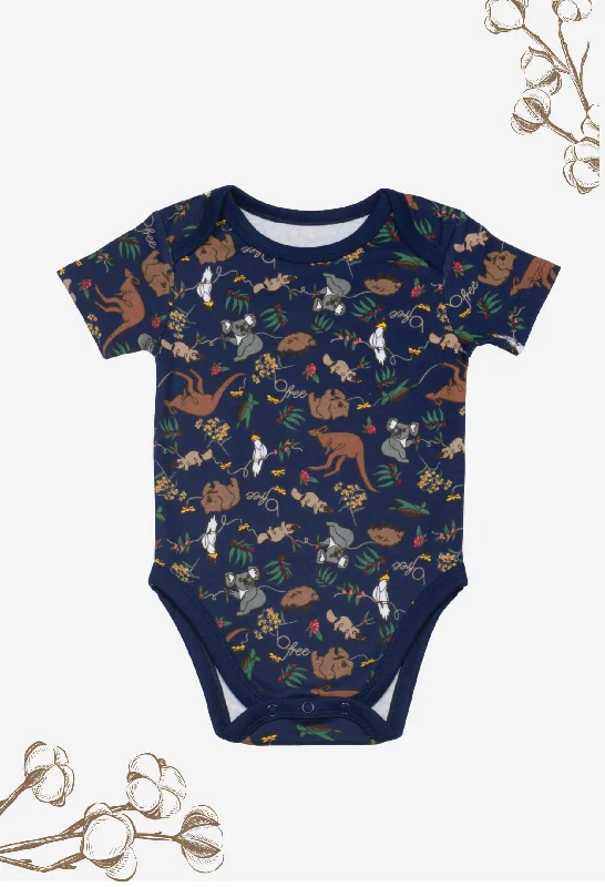 100% Organic Cotton Short Sleeve Baby Bodysuit