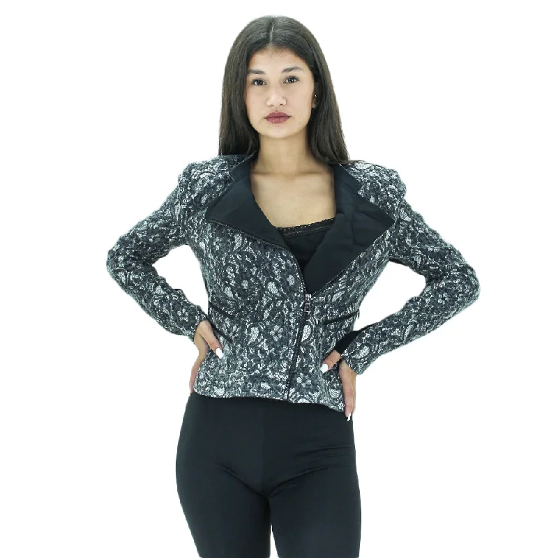 Women's Embroidered Jacket,Grey