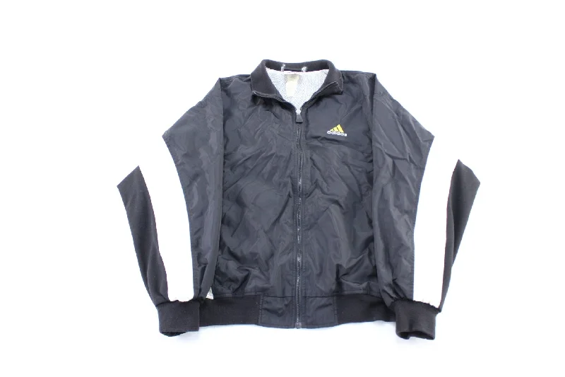 90's Adidas Embroidered Logo Black & White Windbreaker Jacket