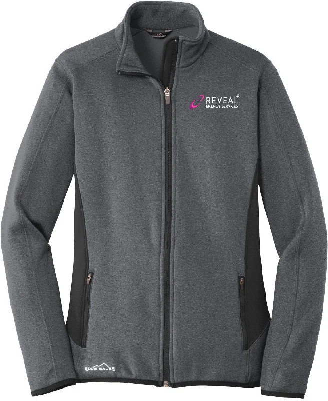 Eddie Bauer Ladies Full-Zip Heather Stretch Fleece Jacket