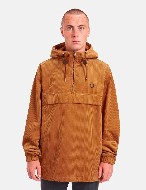 Fred Perry Cord Overhead Jacket - Brown Sugar