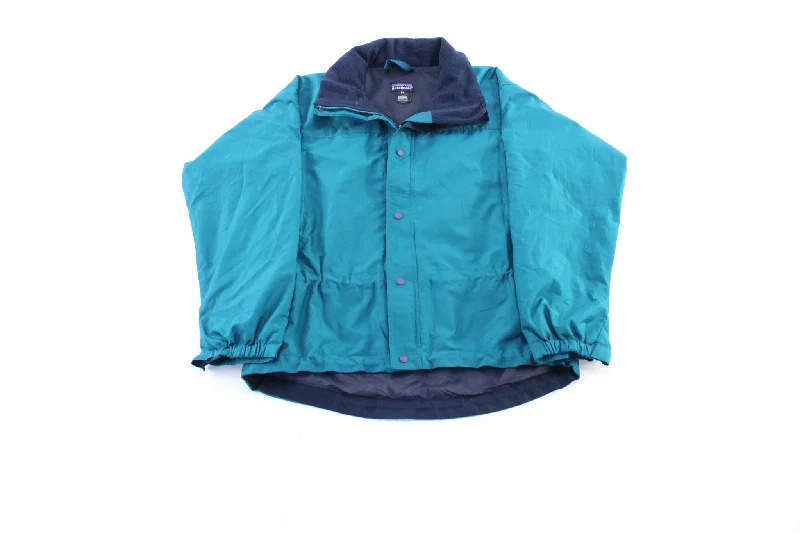 Patagonia Logo Patch Teal Zip Up Jacket