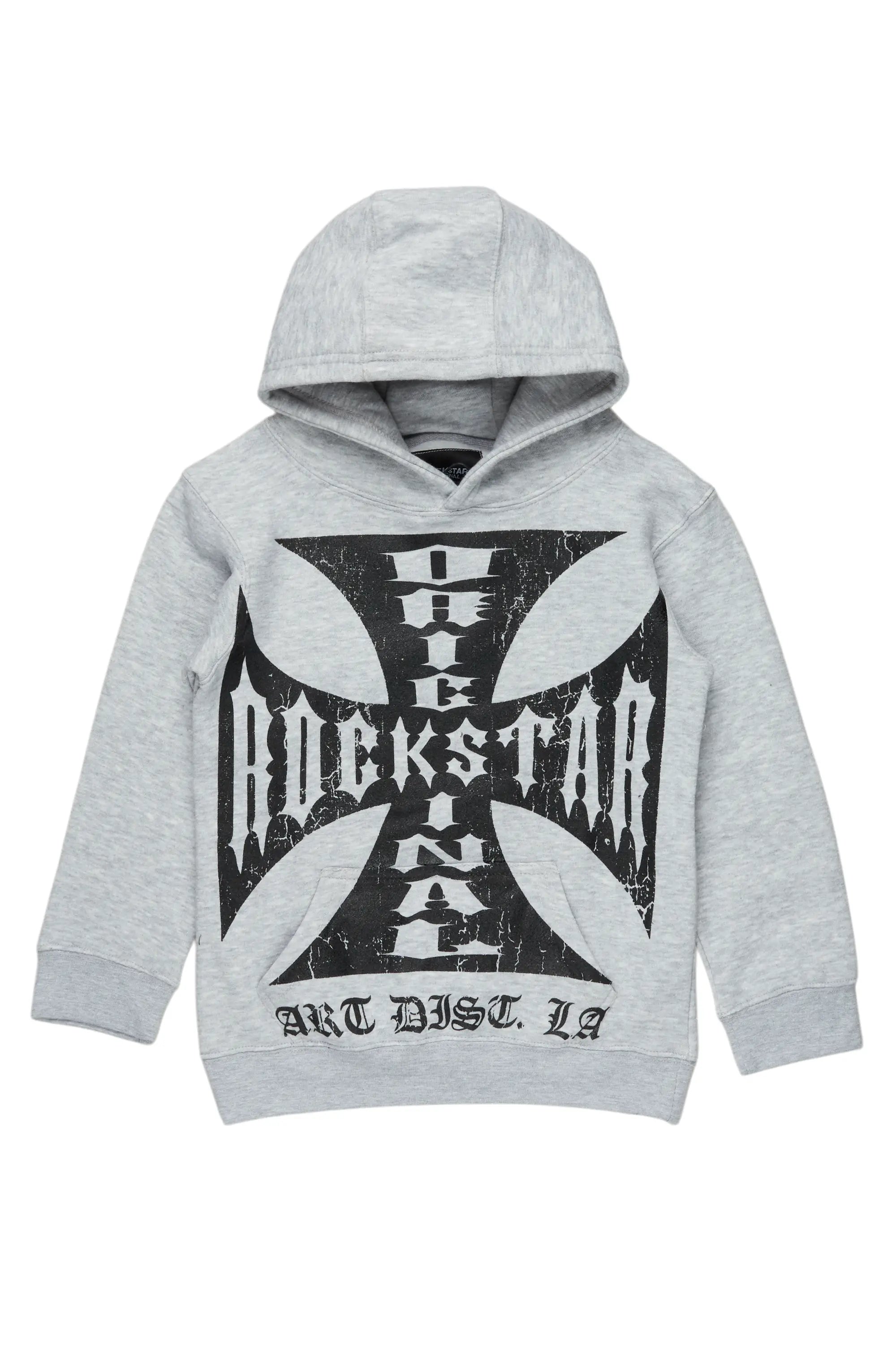 Boys Udell Grey Graphic Hoodie