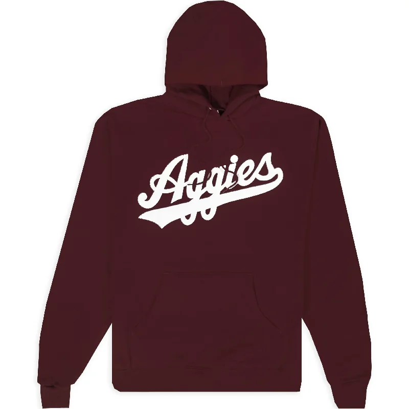 Texas A&M Champion Satin Twill Aggies Script Maroon Hoodie