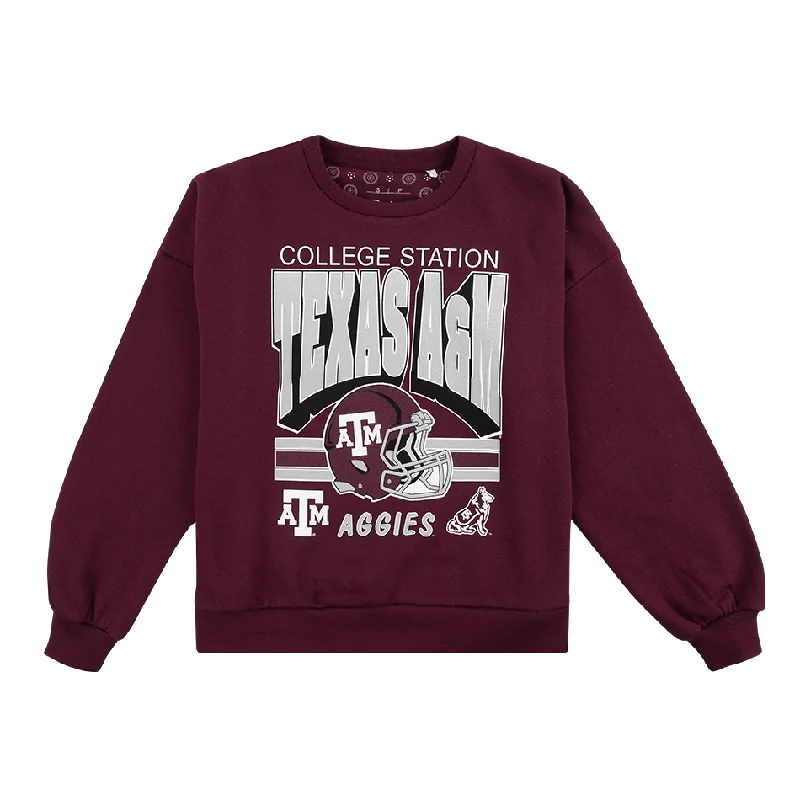 Texas A&M Janise Football Crewneck