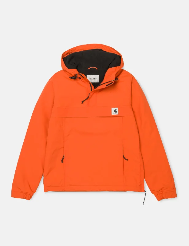 Womens Carhartt-WIP Nimbus Half-Zip Jacket (Fleece Lined) - Persimmon Orange