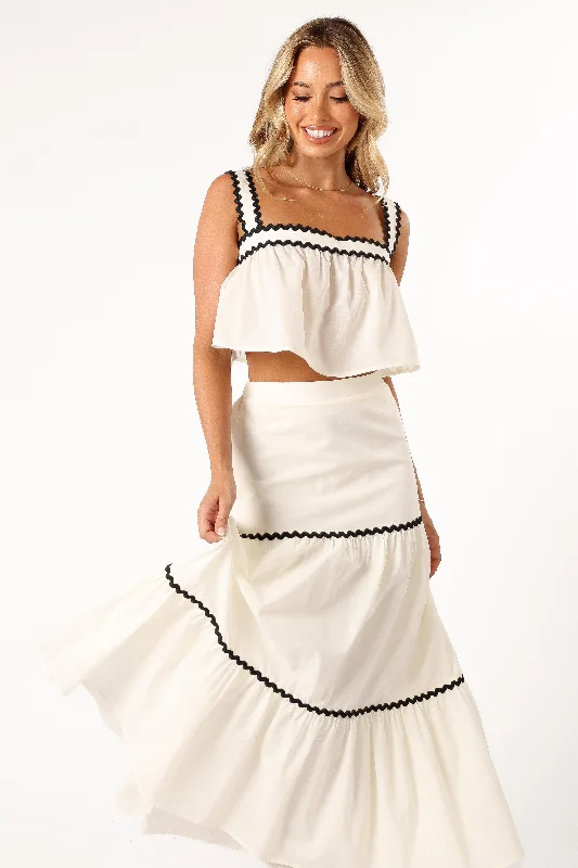 Otis Two Piece Set - Cream Black