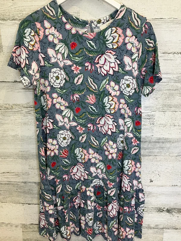 Floral Print Dress Casual Midi Loft, Size S