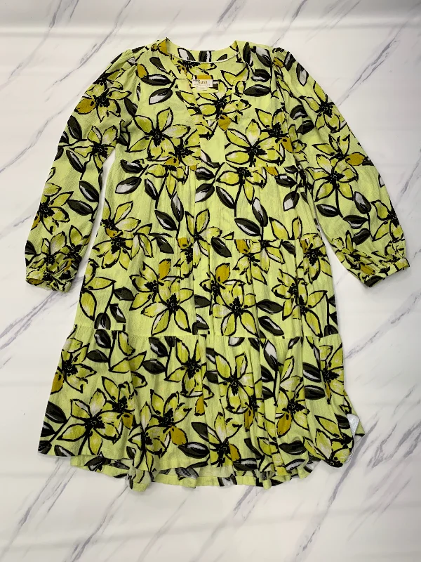 Yellow Dress Casual Midi Maeve, Size Xs