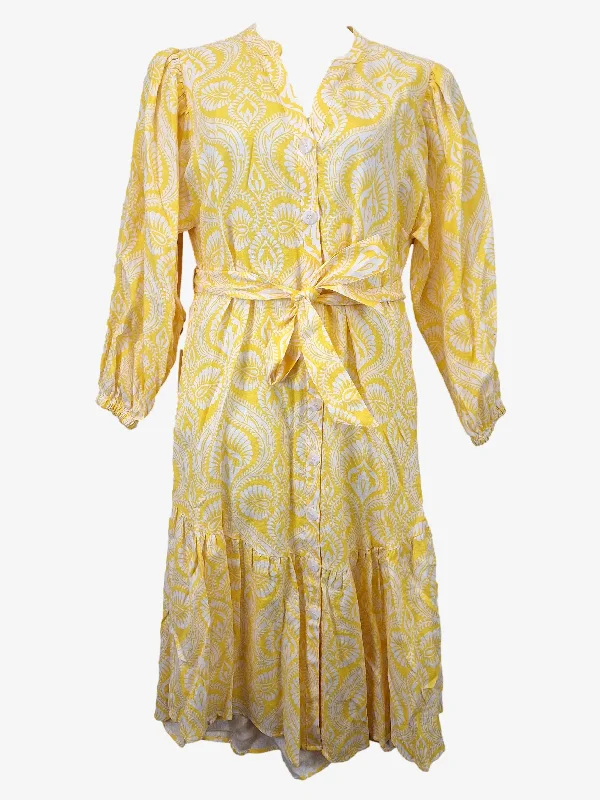 Country Road Limoncello Linen Maxi Dress Size 12