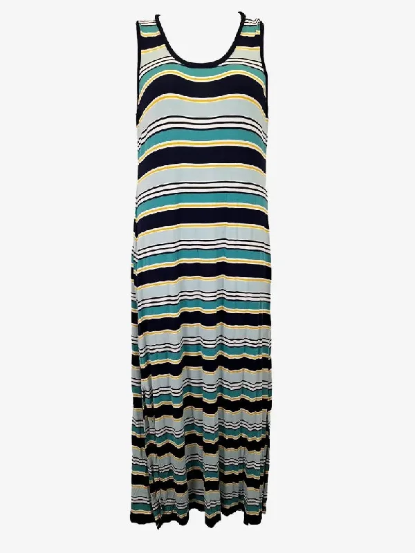 Max Studio Essential Multi Stripe Tank Maxi Dress Size L