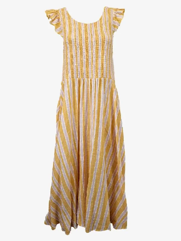 Mister Zimi Effortless Flutter Sleeve Cotton Maxi Dress Size 12