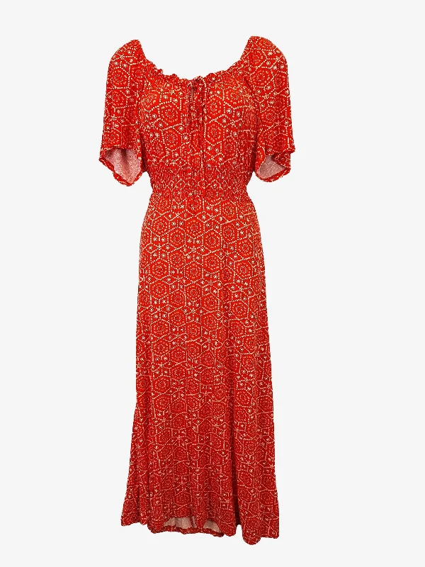 Monsoon Raspberry Sun Summer Maxi Dress Size S