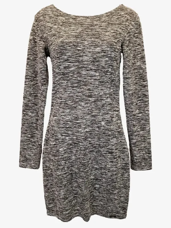 Superdry Classic Grey Marble Knit Mini Dress Size S