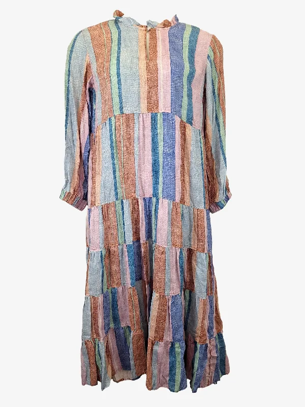 The Dreamer Label Timeless Multi Stripe Maxi Dress Size M