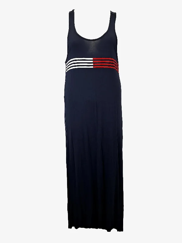 Tommy Hilfiger Classic Flag Stripe Maxi Dress Size L