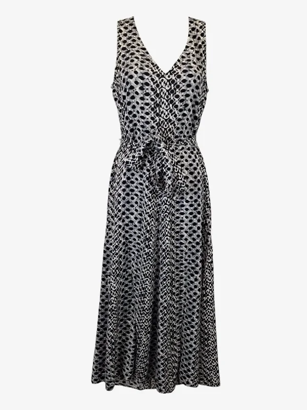 Trenery Relaxed V Neck Printed Maxi Dress Size 6