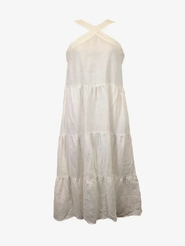 Witchery Off White Cross Maxi Dress Size 10