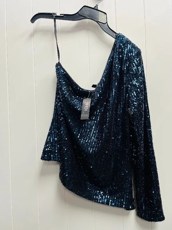 Blouse Long Sleeve By White House Black Market In Blue, Size: L